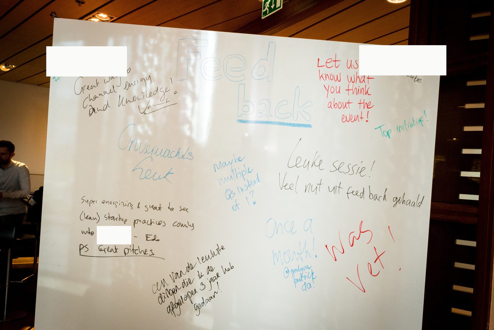 Feedbackbord vol reacties na afloop van een Samenspel-sessie